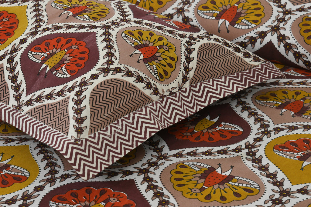 Rajwada Shringar  Yellow Bedsheet Set 100 x 108