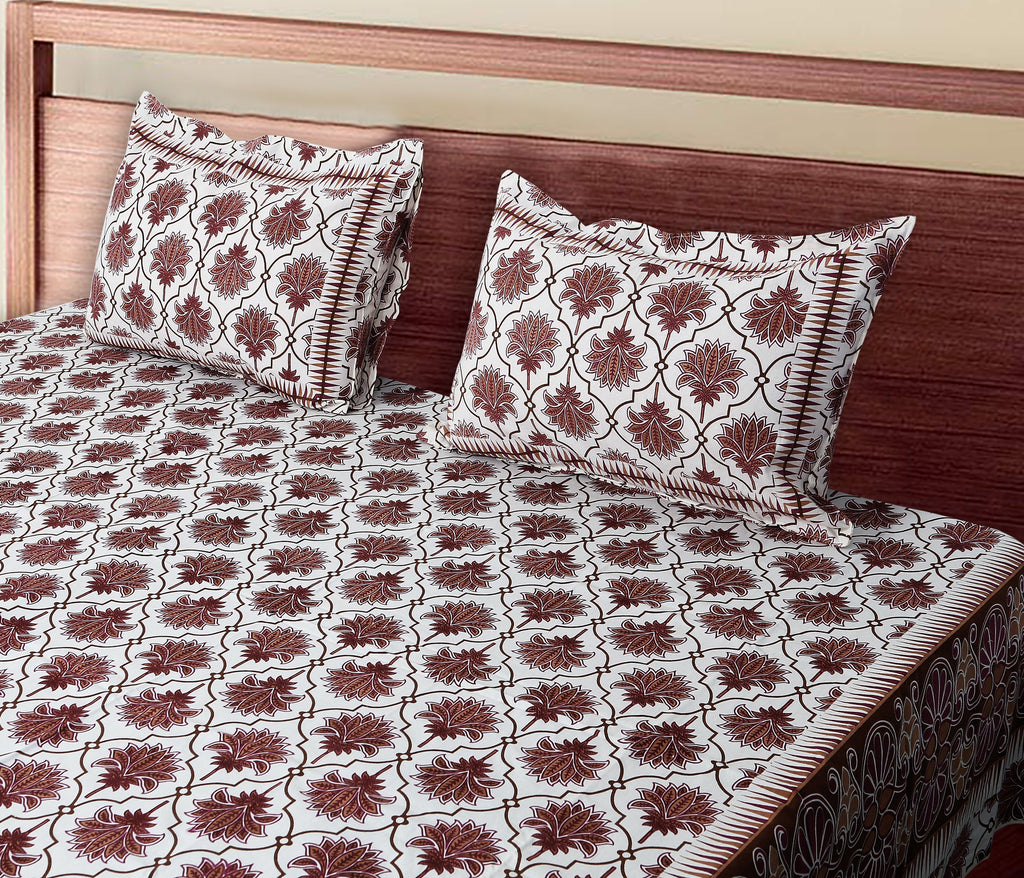 Lotus Harmony  Brown Bedsheet Set 120x120