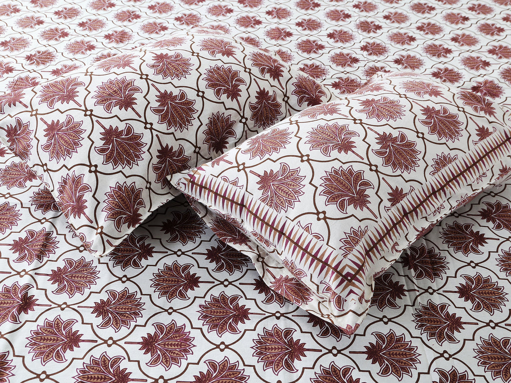 Lotus Harmony  Brown Bedsheet Set 120x120