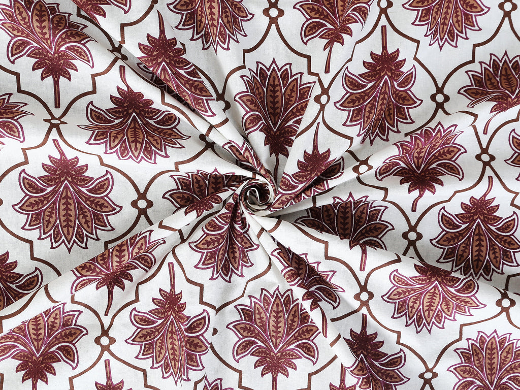 Lotus Harmony  Brown Bedsheet Set 120x120