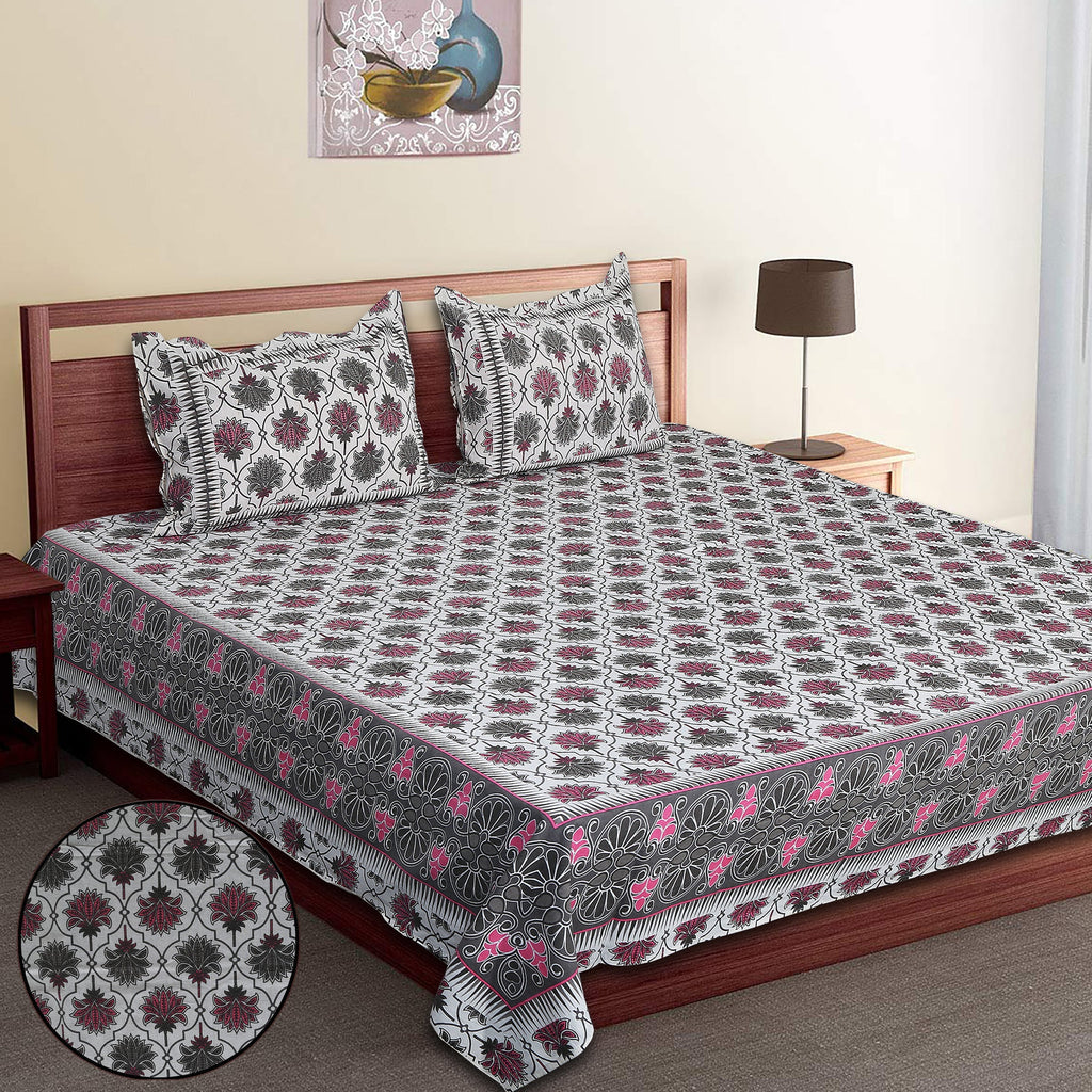 Lotus Harmony Pink Bedsheet Set 120x120