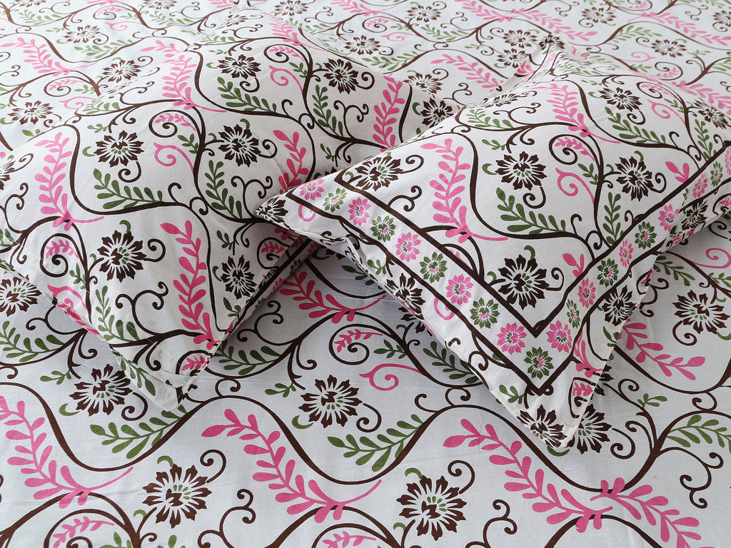 Rajwada Latika Pink Bedsheet Set 120x120