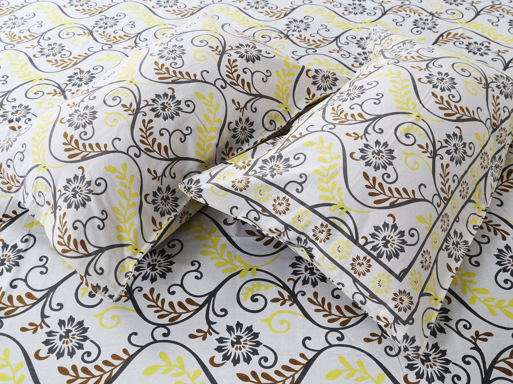Rajwada Latika Yellow Bedsheet Set 120x120
