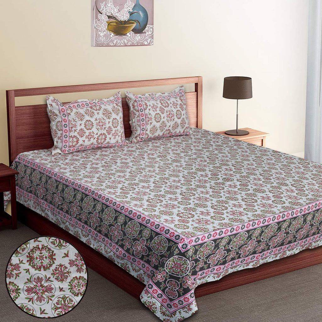 Heritage Lattice Pink Bedsheet Set 120x120