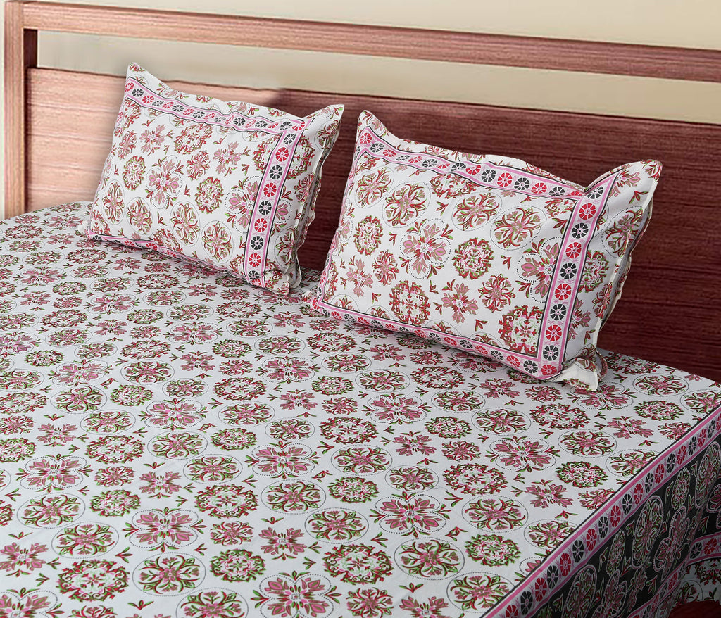 Heritage Lattice Pink Bedsheet Set 120x120