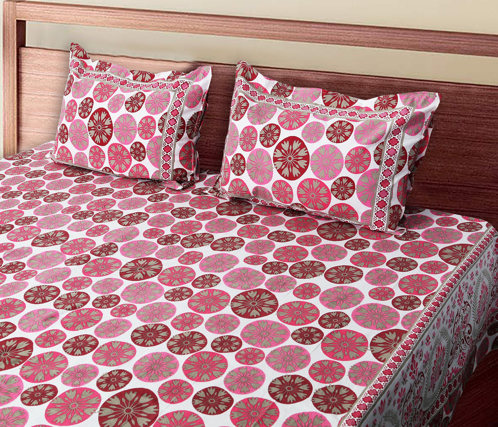 Rajwada Utsav Pink Bedsheet Set 120x120