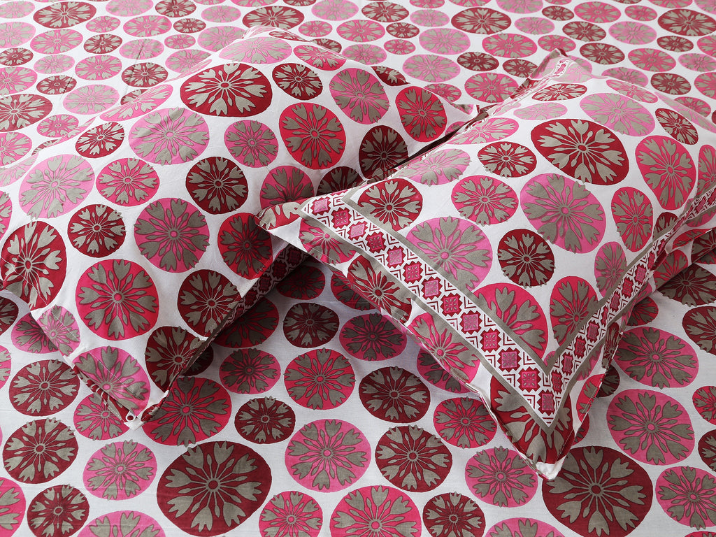 Rajwada Utsav Pink Bedsheet Set 120x120