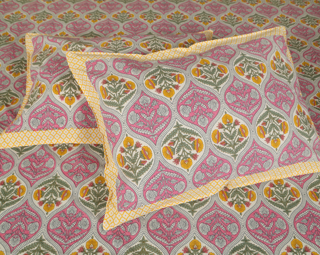 Rajwada Empire Collection Pink Bedsheet Set 108 x 108