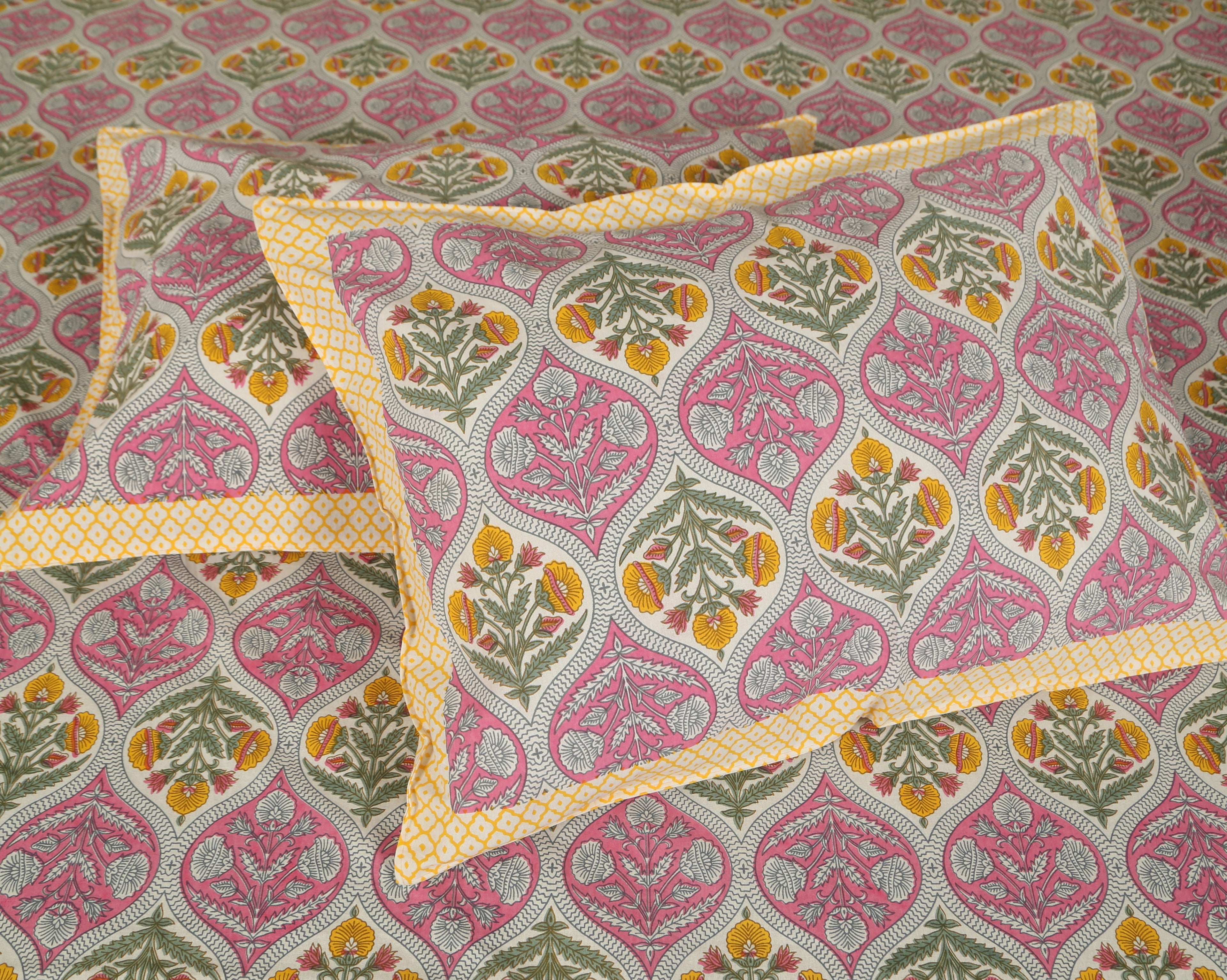 Rajwada Empire Collection Pink Bedsheet Set 108 x 108