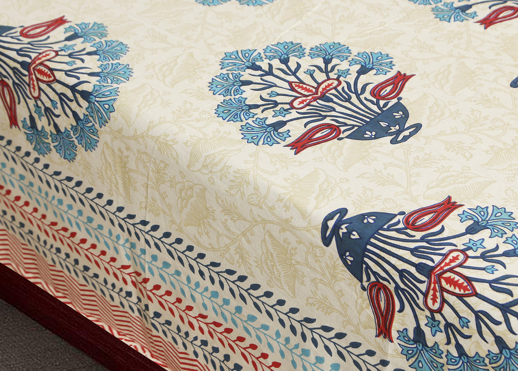 Rajwada Empire Blue Bedsheet Set 108 x 108