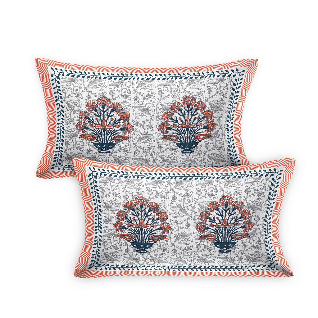 Rajwada Empire Ornage Bedsheet Set 108 x 108