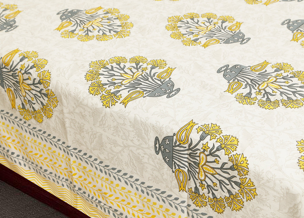 Rajwada Empire Yellow Bedsheet Set 108 x 108