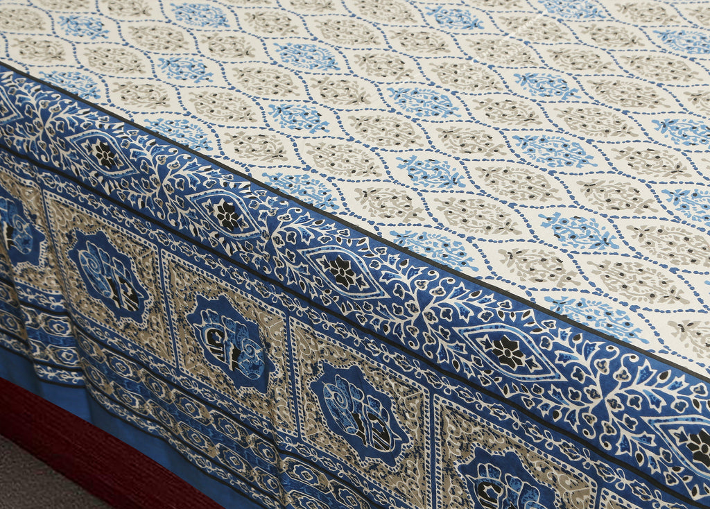Royal Heritage Empire Blue  Bedsheet Set 108 x 108