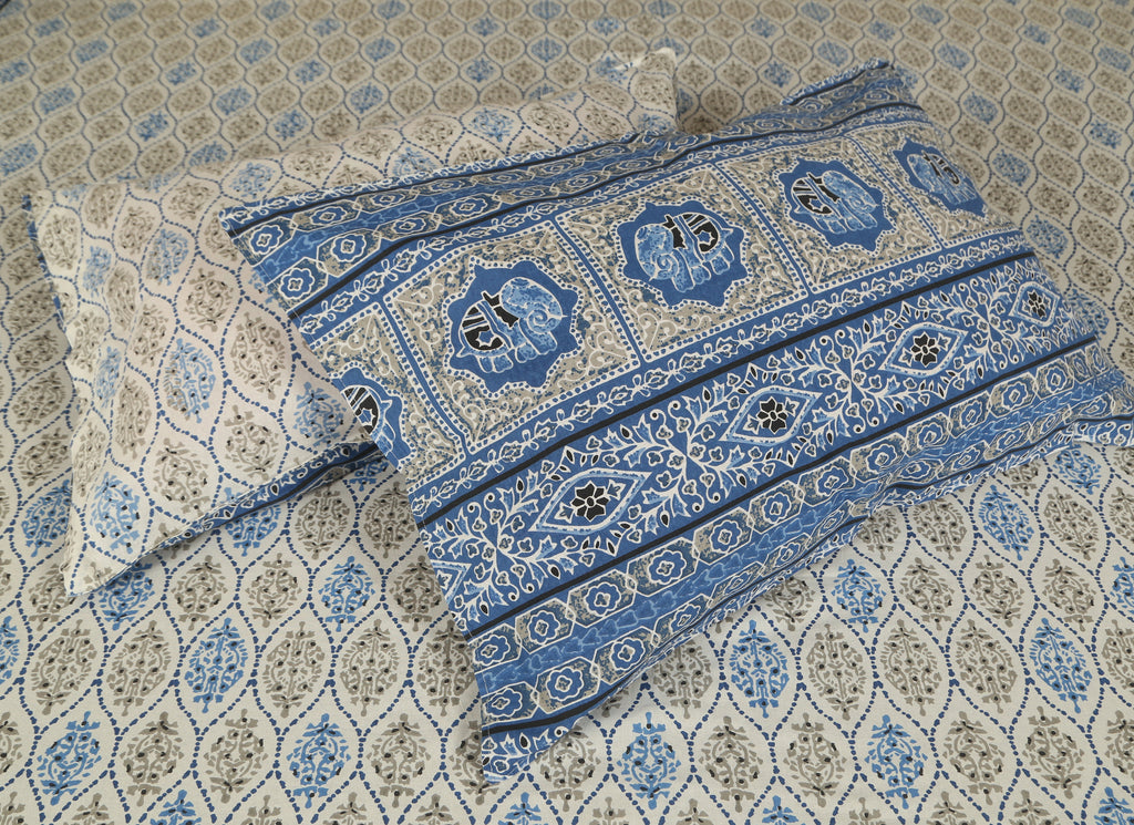 Royal Heritage Empire Blue  Bedsheet Set 108 x 108