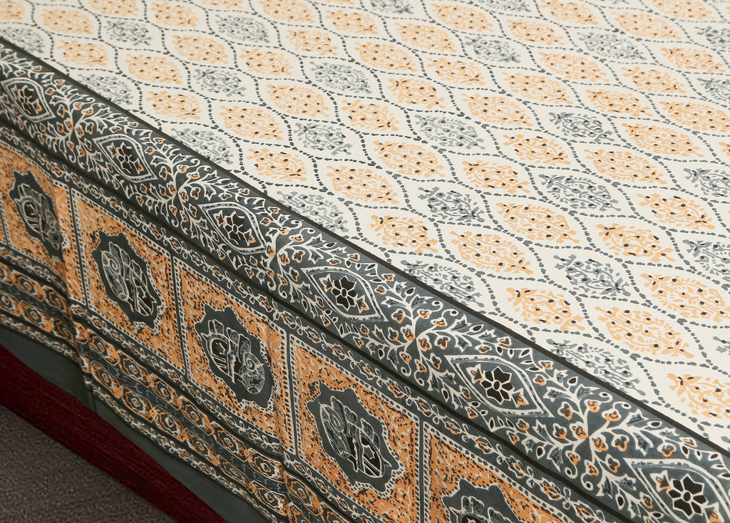 Royal Heritage Empire Orange Bedsheet Set 108 x 108