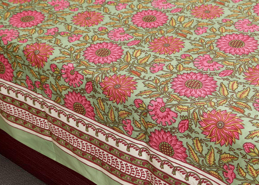 Royal Heritage Empire Green Bedsheet Set 108 x 108