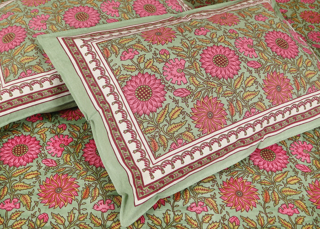 Royal Heritage Empire Green Bedsheet Set 108 x 108