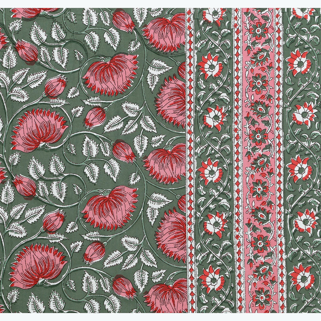 Royal Blossom Empire Green Bedsheet Set 108 x 108