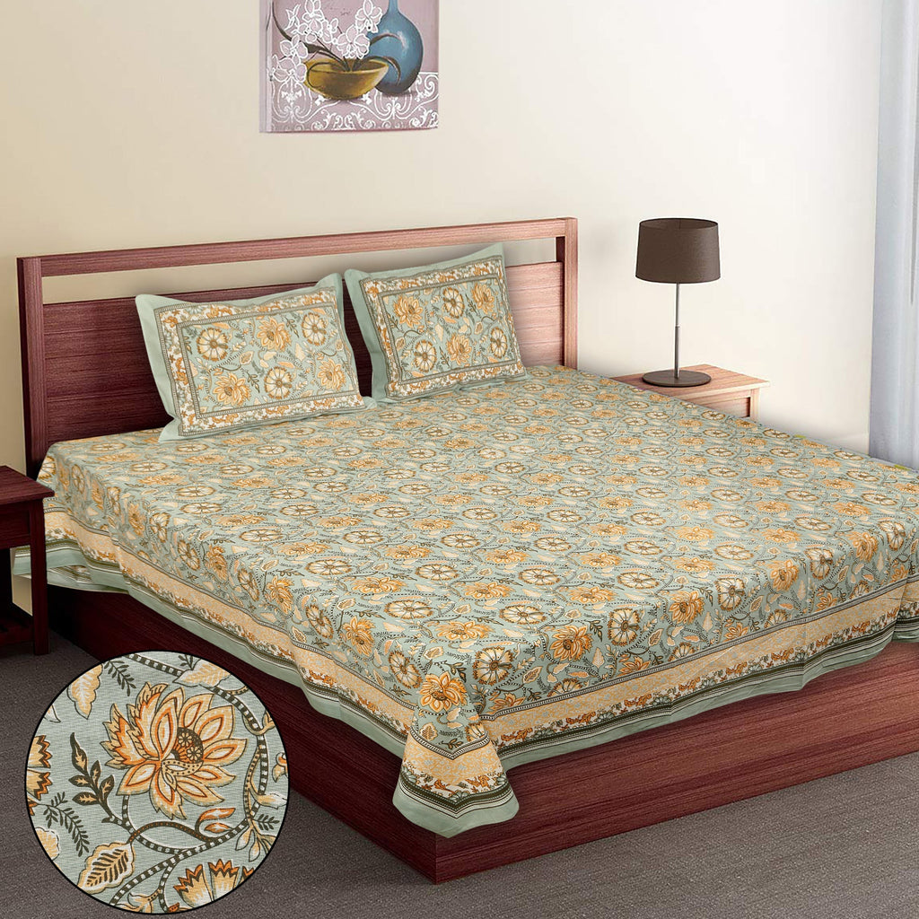 Royal Blossom Empire Grey Bedsheet Set 108 x 108