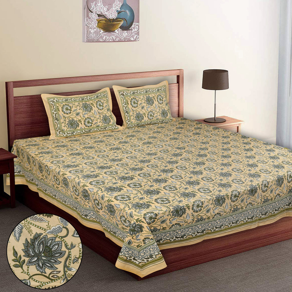 Royal Blossom Empire Yellow Bedsheet Set 108 x 108