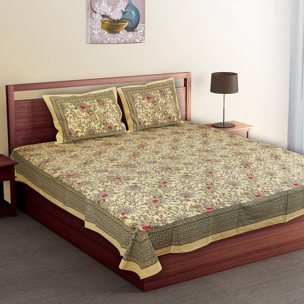Royal Blossom Empire Red Bedsheet Set 108 x 108