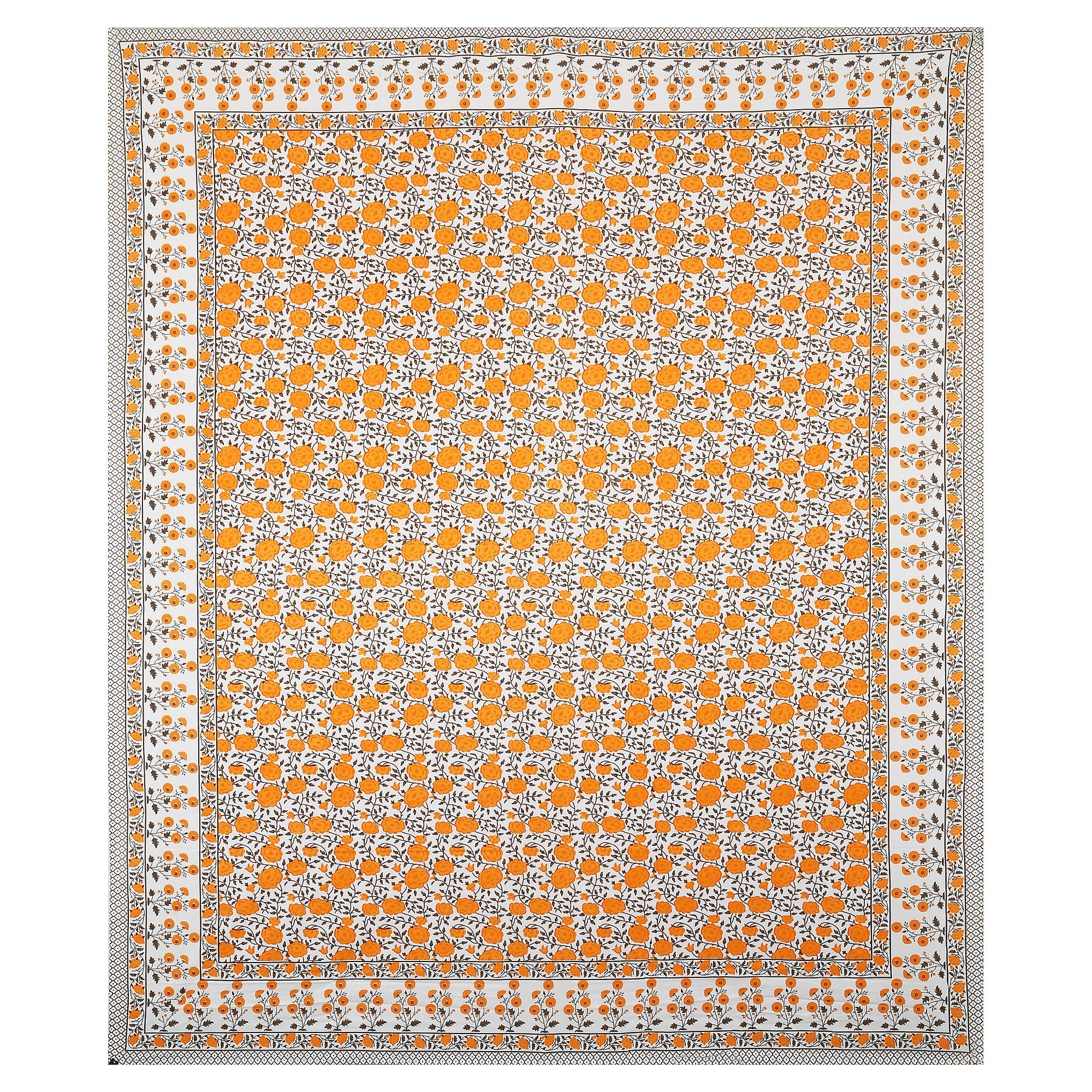 Marigold Bloom Cotton Bedsheet Set