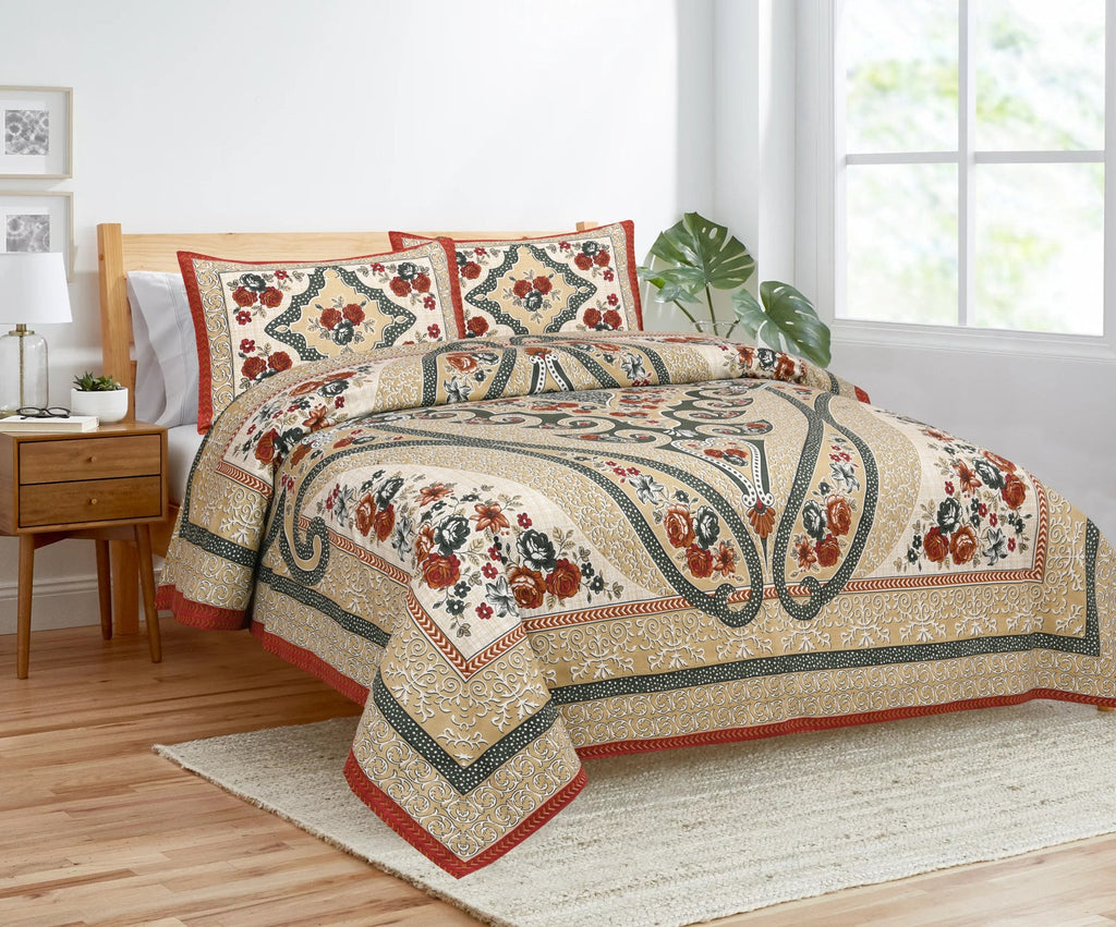Rajvastra Royal Elegance Red Bedsheet Set 100 x 108