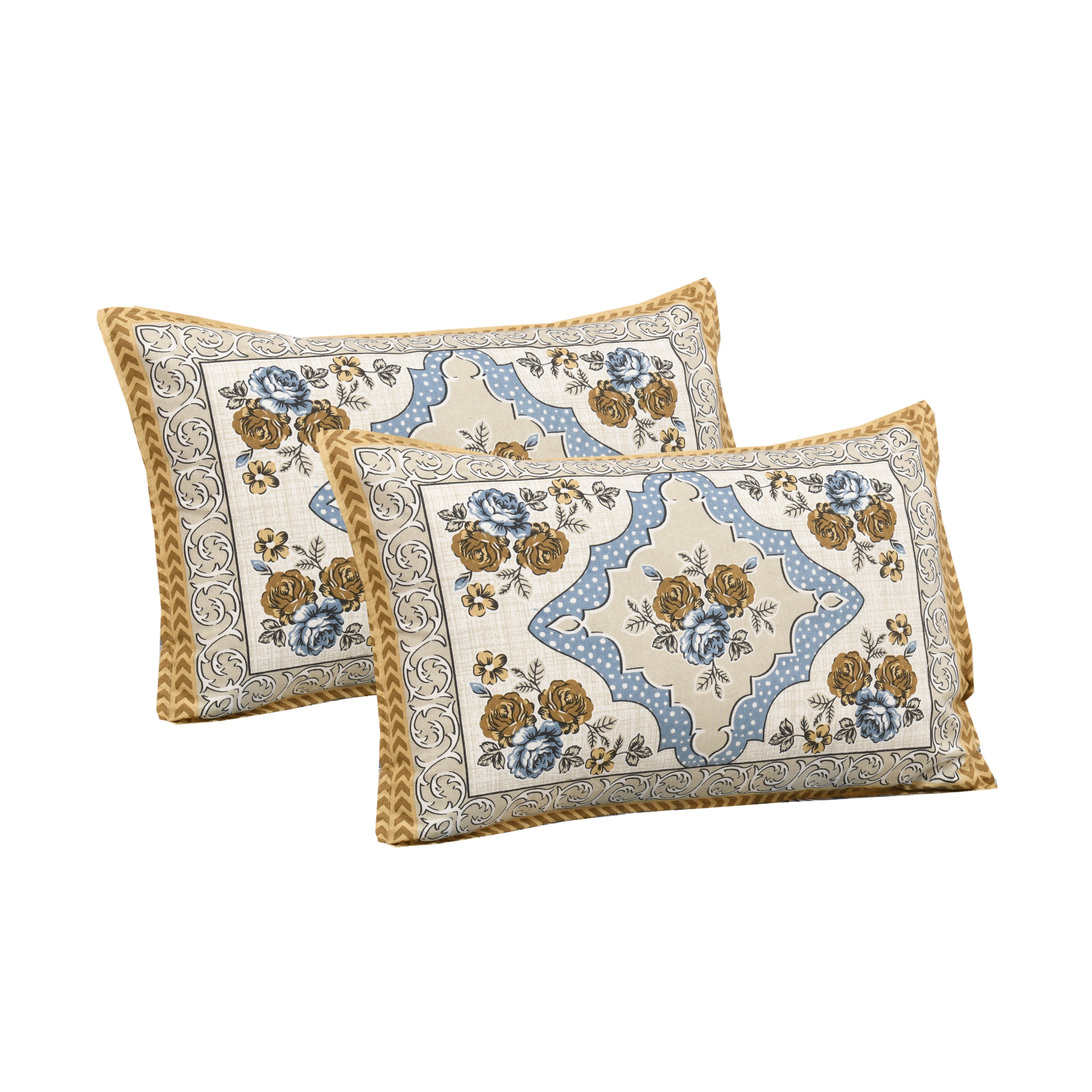 Rajvastra Royal Elegance Blue Bedsheet Set 100 x 108