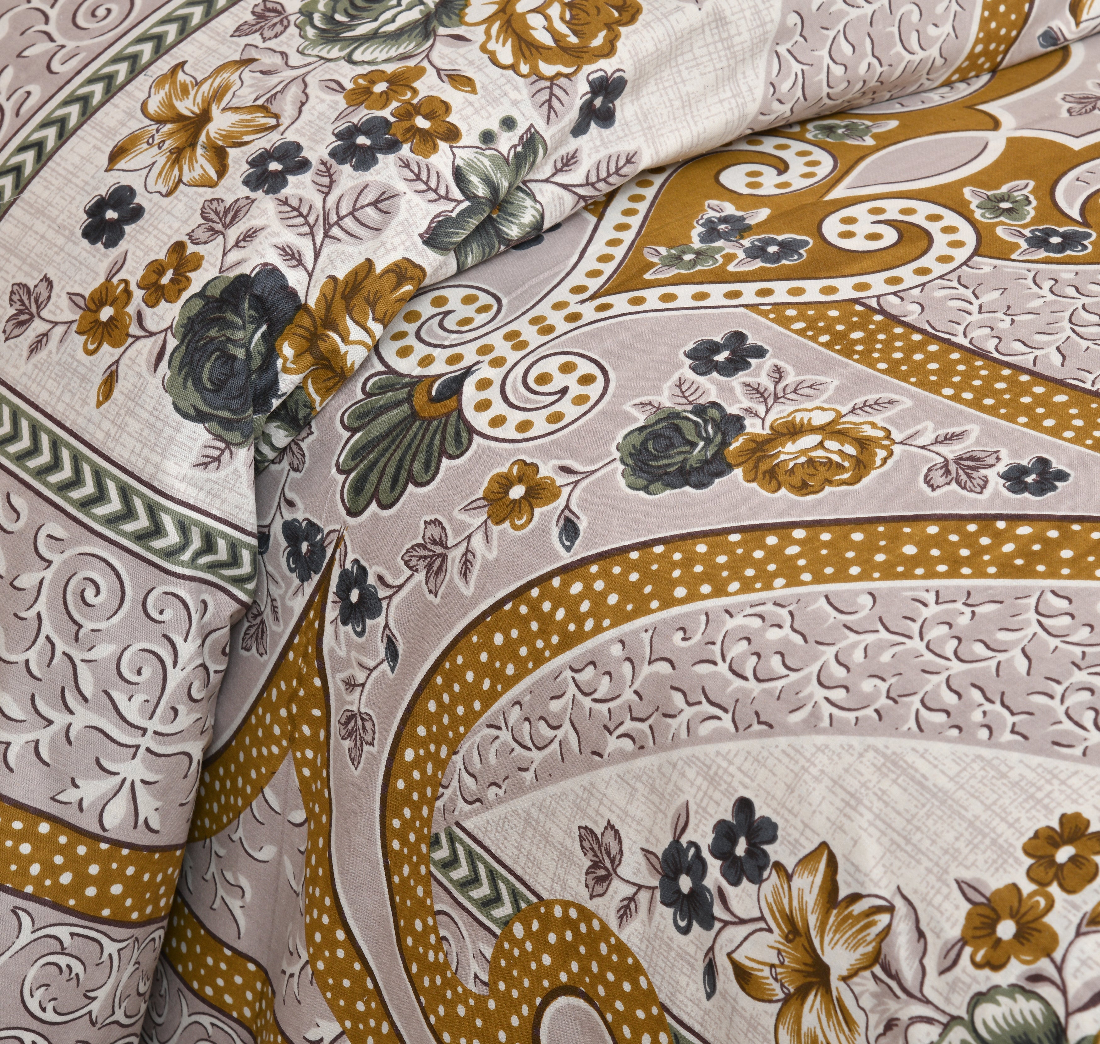 Rajvastra Royal Elegance Brown Bedsheet Set 100 x 108