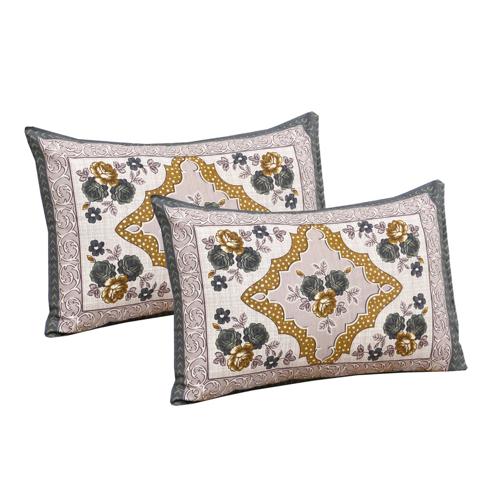 Rajvastra Royal Elegance Brown Bedsheet Set 100 x 108