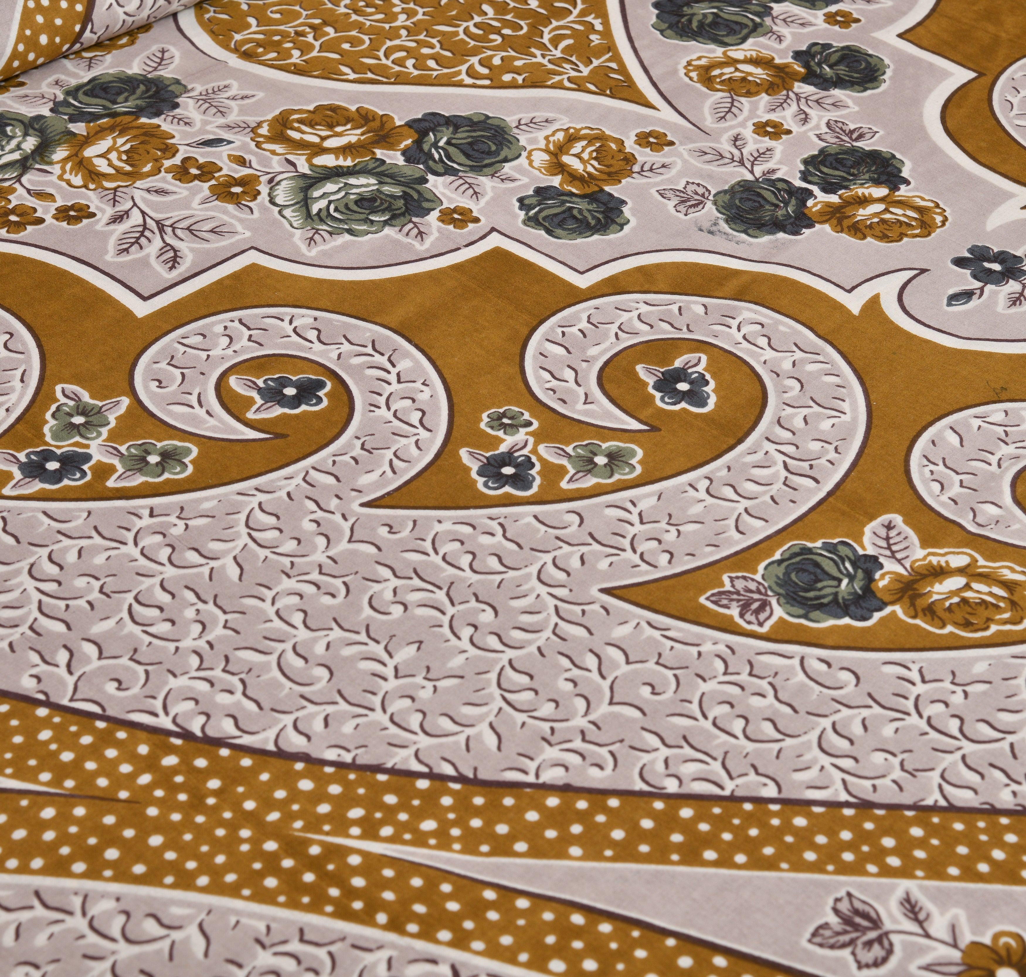 Rajvastra Royal Elegance Brown Bedsheet Set 100 x 108