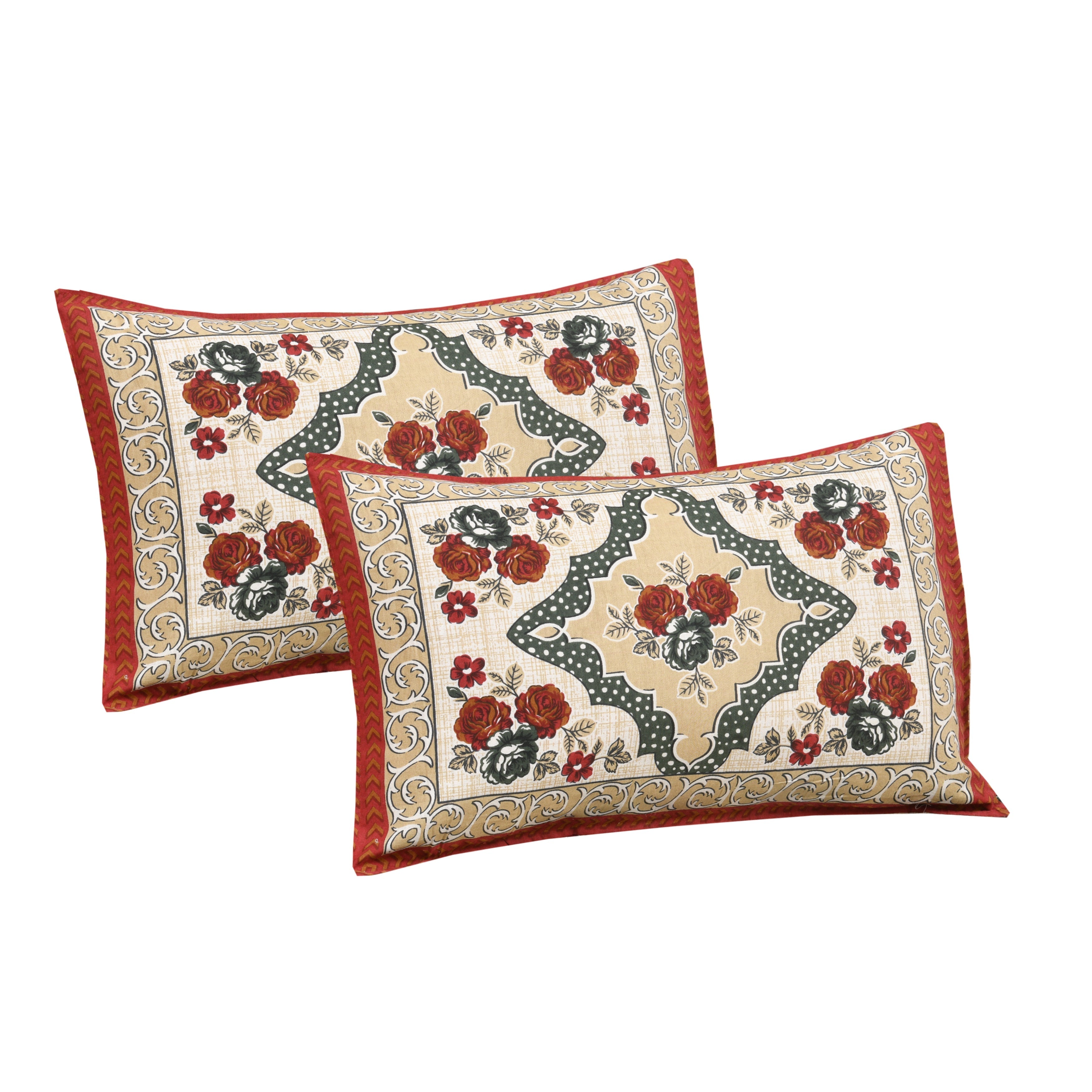 Rajvastra Royal Elegance Red Bedsheet Set 100 x 108