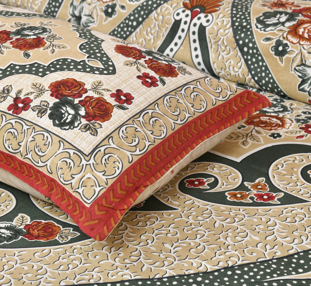 Rajvastra Royal Elegance Red Bedsheet Set 100 x 108
