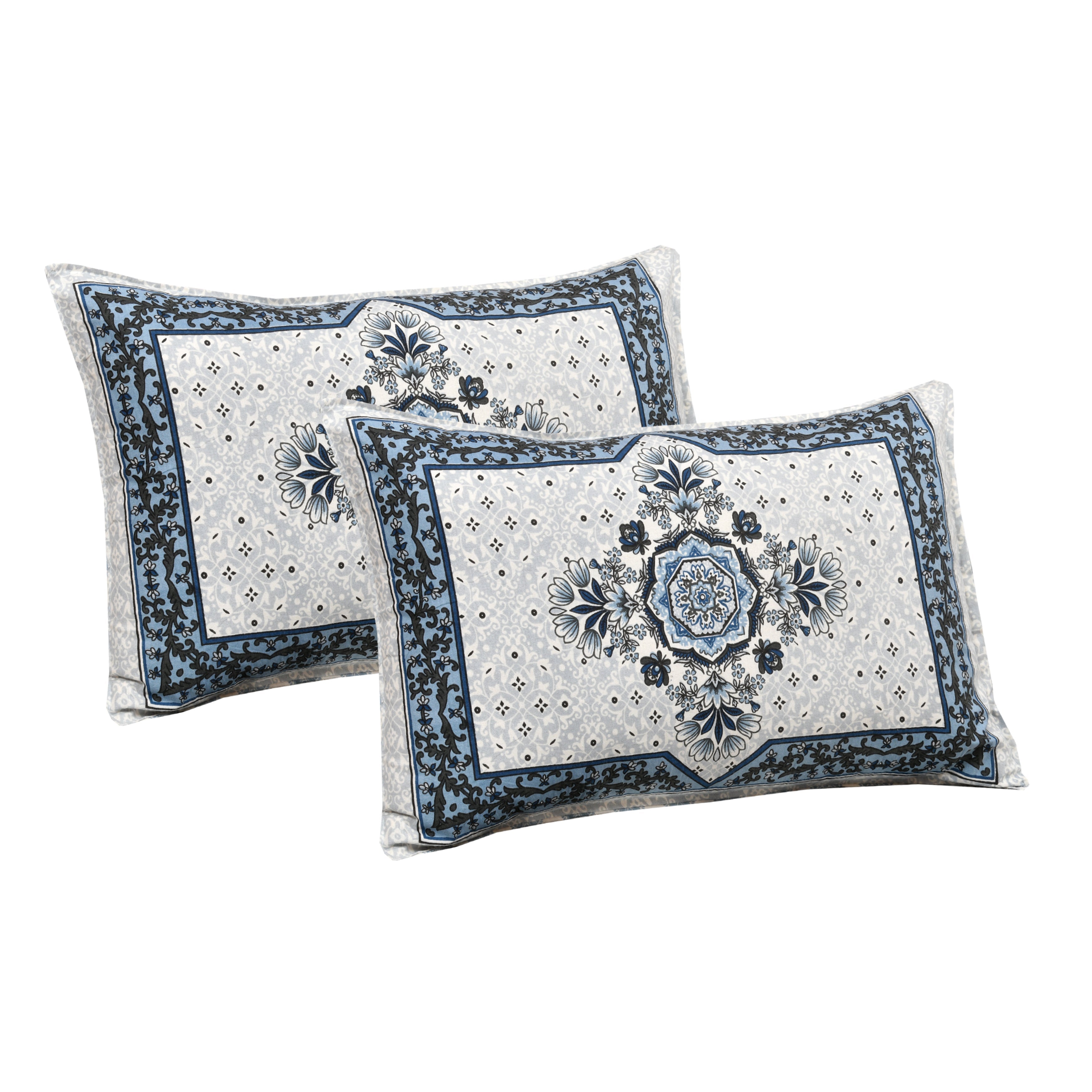 Rajvastra Kaleen Classic Sky Blue Bedsheet Set 100 x 108