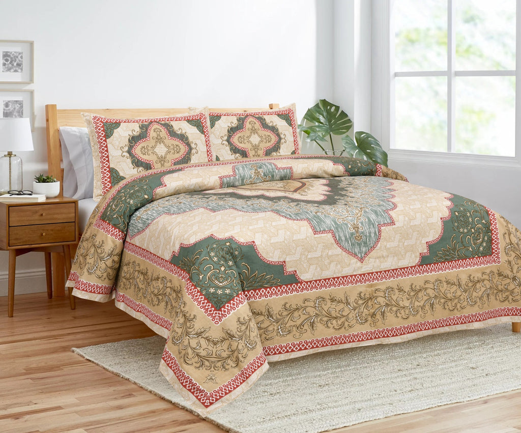 Rajvastra Kaleen Heritage Red  Bedsheet Set 100 x 108
