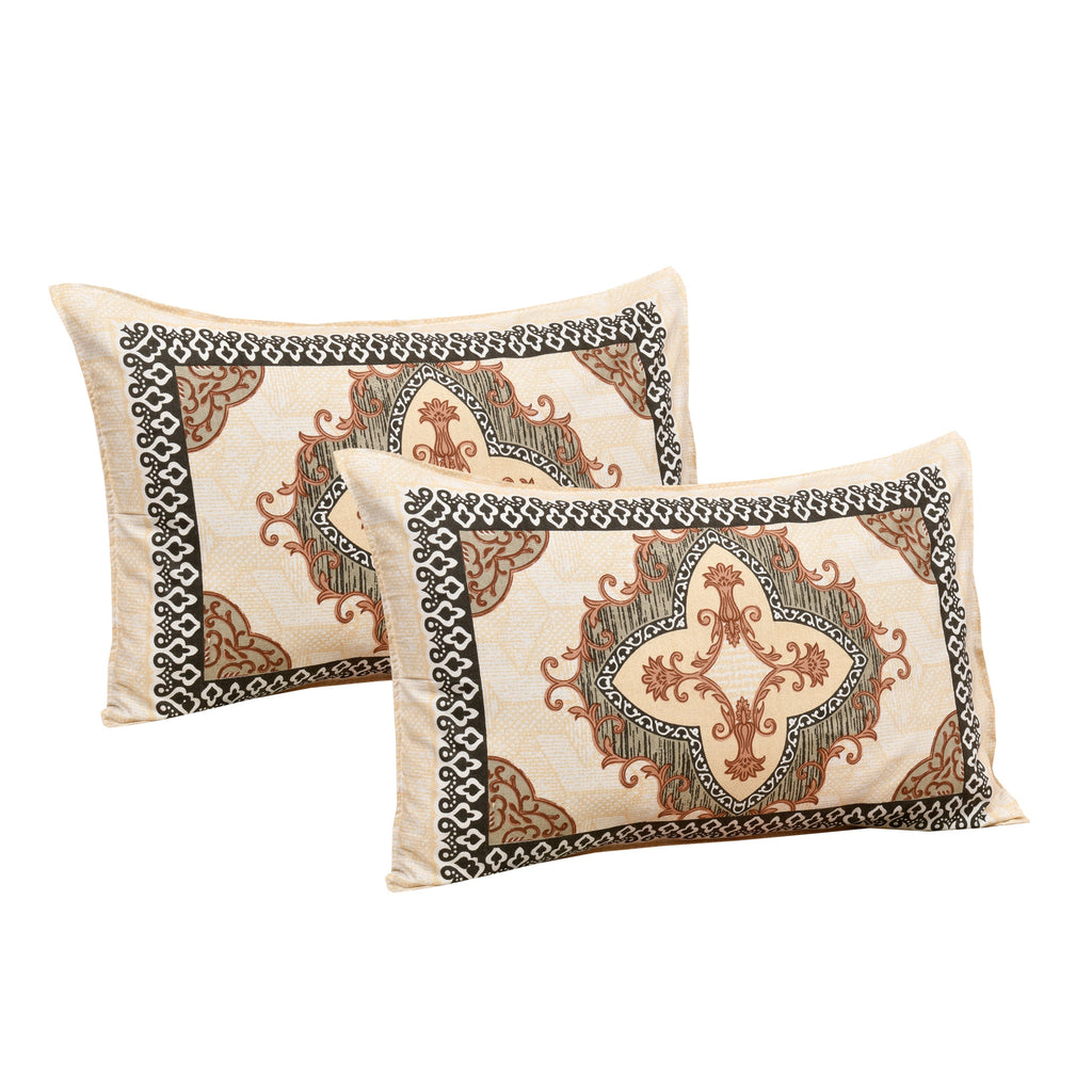 Rajvastra Kaleen Heritage Brown Bedsheet Set 100 x 108