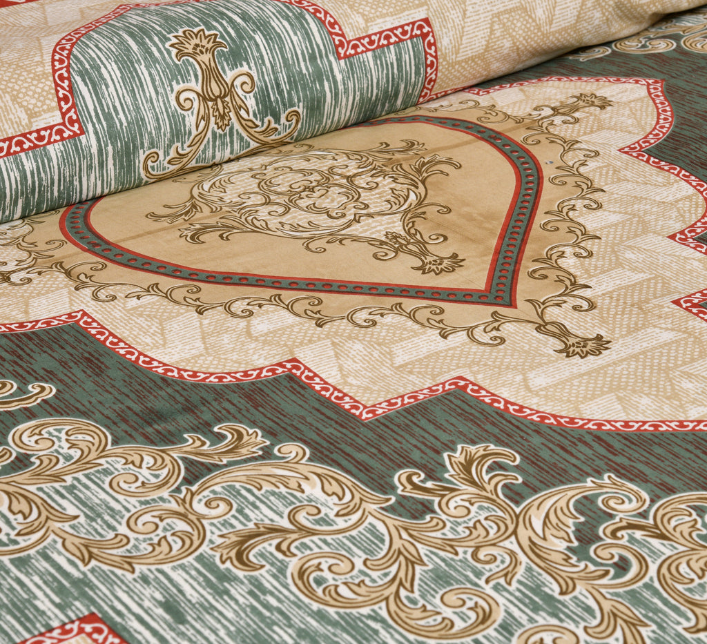 Rajvastra Kaleen Heritage Red  Bedsheet Set 100 x 108