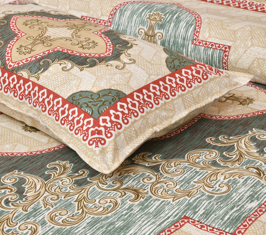 Rajvastra Kaleen Heritage Red  Bedsheet Set 100 x 108