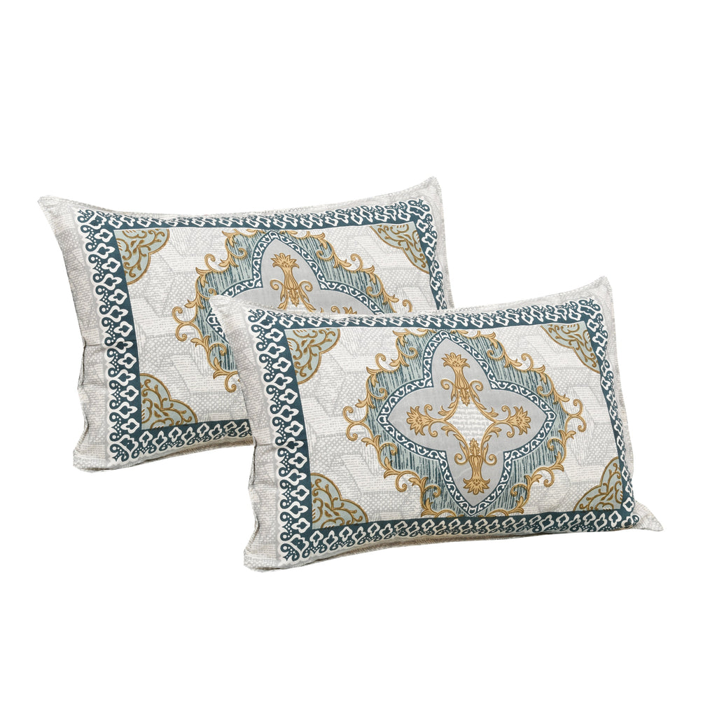Rajvastra Kaleen Heritage Turquoise Bedsheet Set 100 x 108