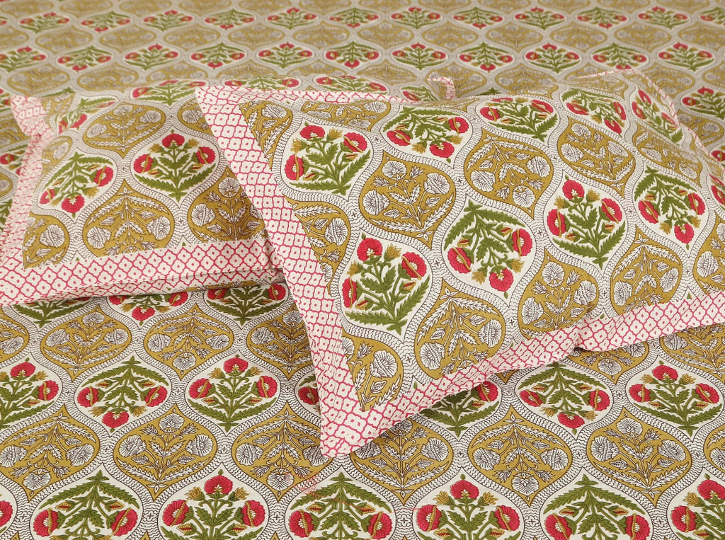 Rajwada Empire Collection Green Bedsheet Set 108 x 108