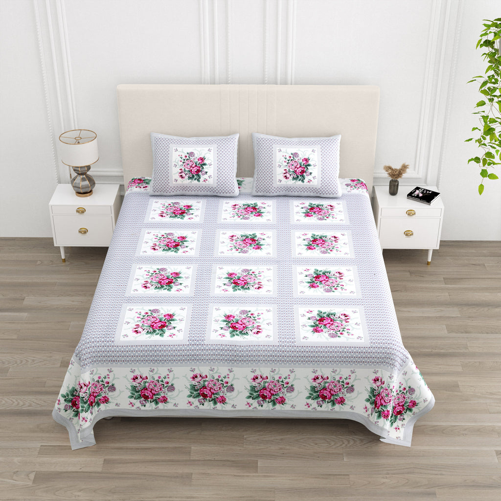Rajwada Phool Gulistan Collection Bedsheet  Set 100 x 108