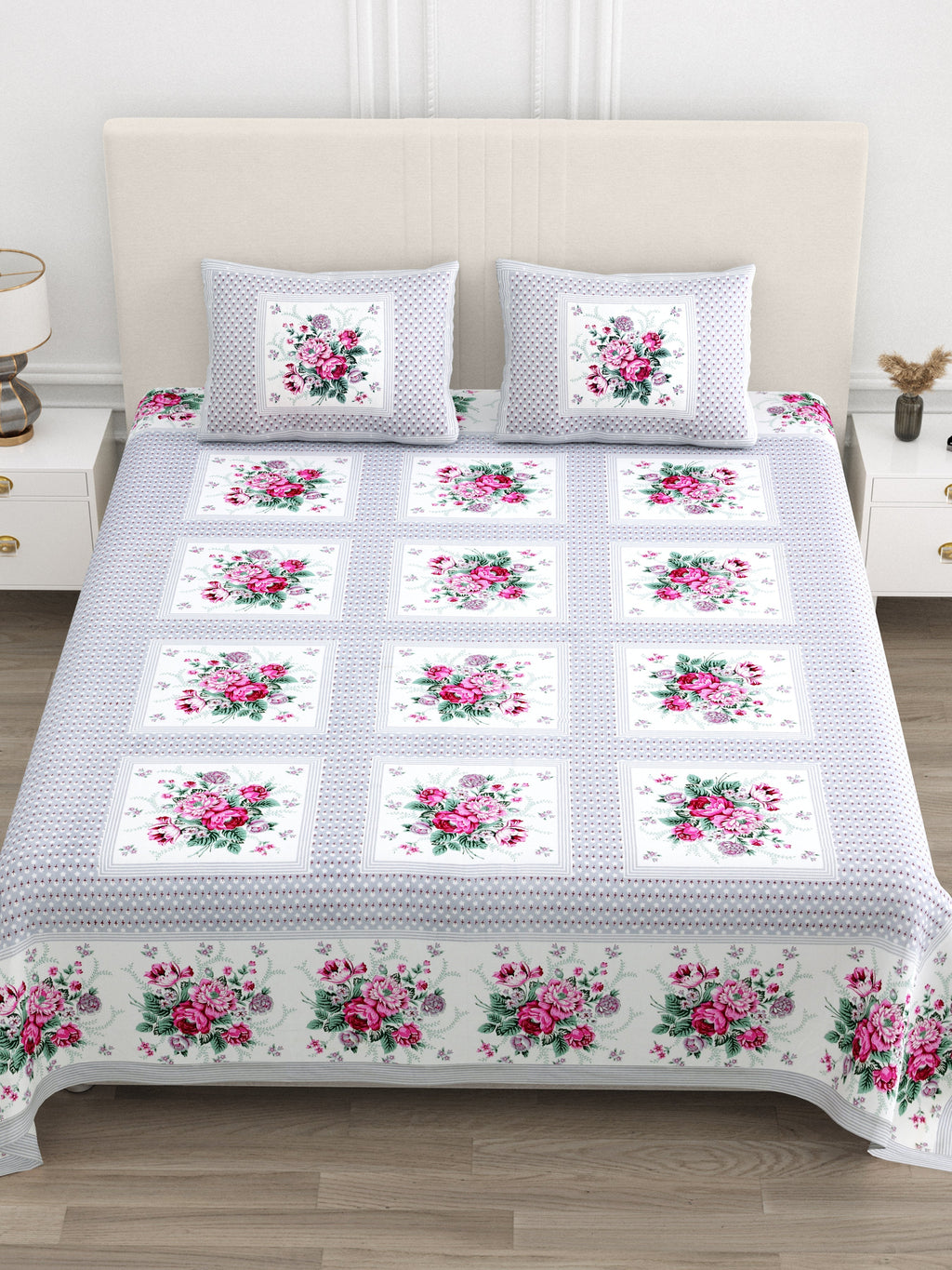 Rajwada Phool Gulistan Collection Bedsheet  Set 100 x 108