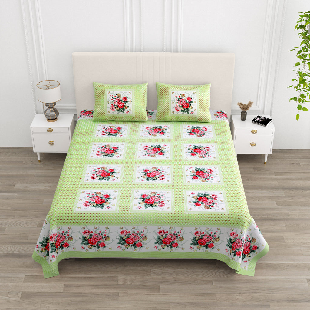Rajwada Phool Gulistan Collection Bedsheet  Set 100 x 108
