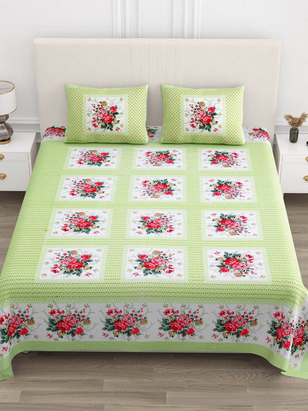 Rajwada Phool Gulistan Collection Bedsheet  Set 100 x 108
