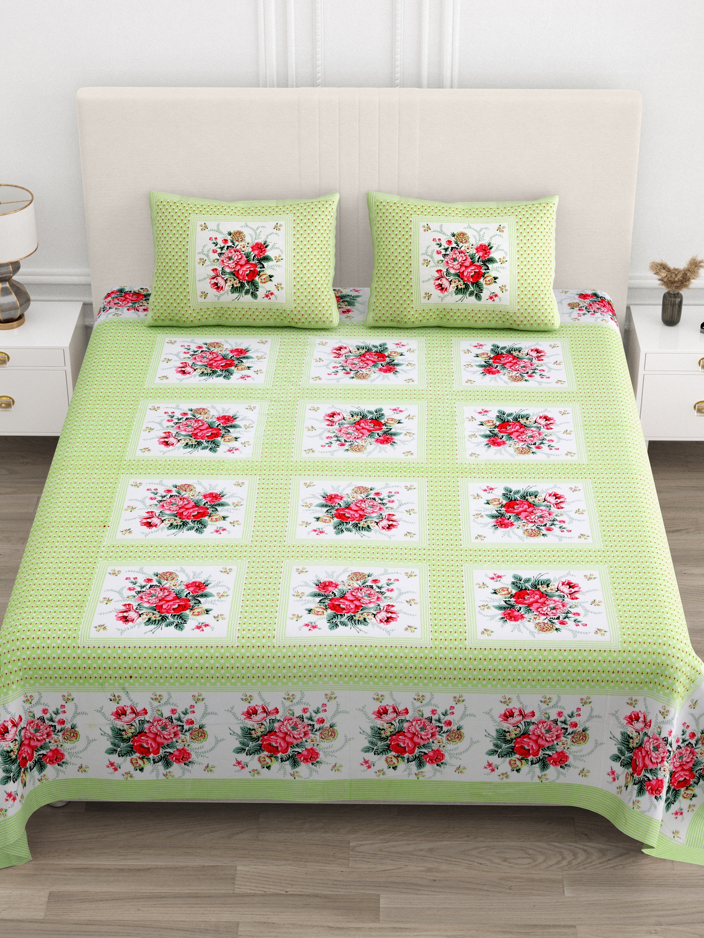 Rajwada Phool Gulistan Collection Bedsheet  Set 100 x 108