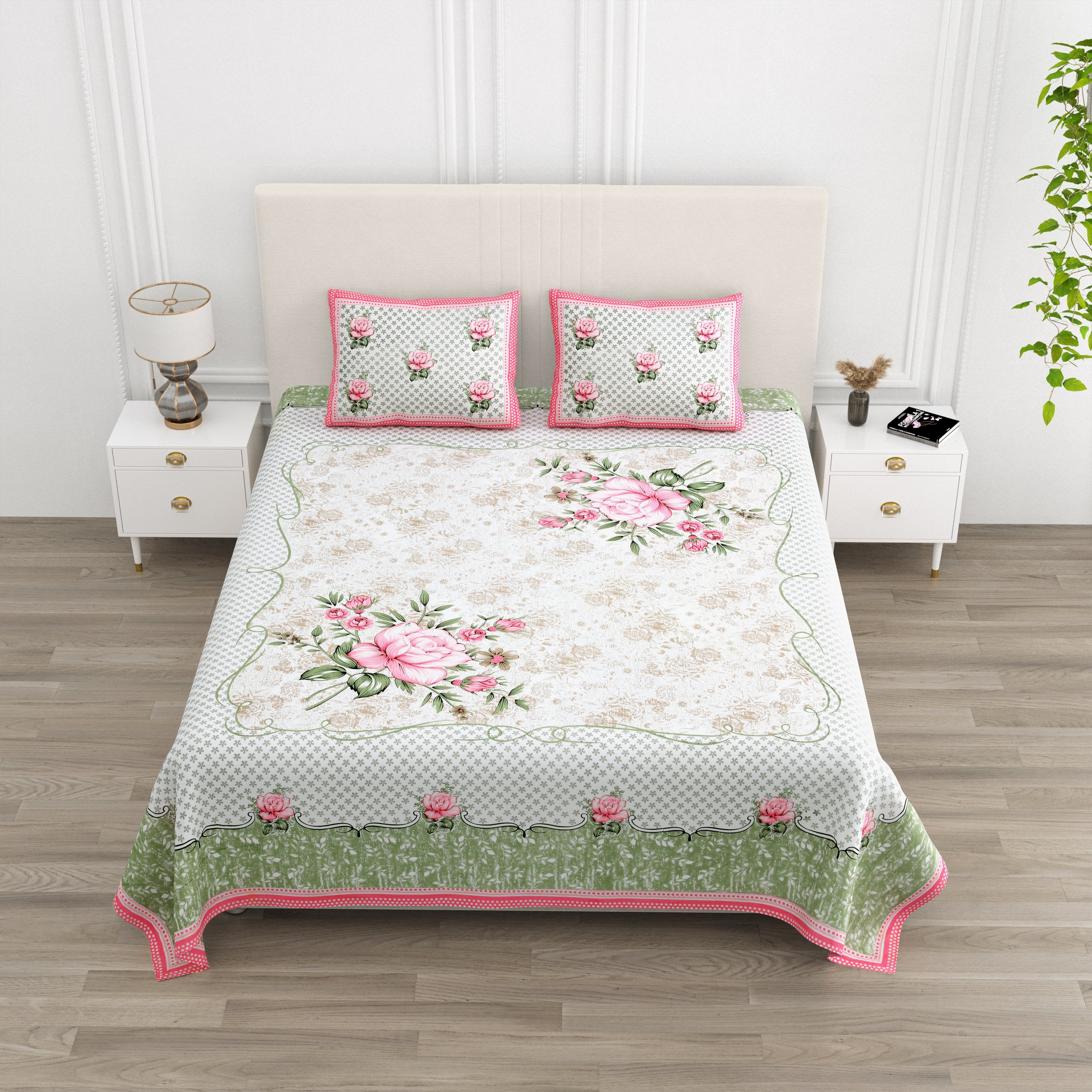 Rajwada Phool Collection Bedsheet Set 100 x 108