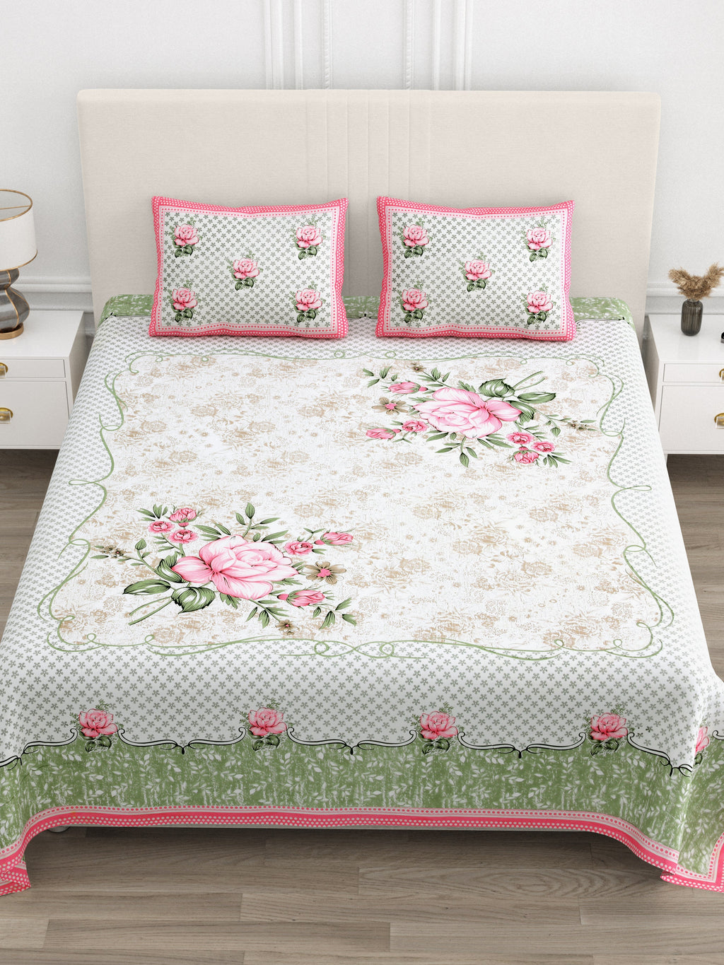 Rajwada Phool Collection Bedsheet Set 100 x 108