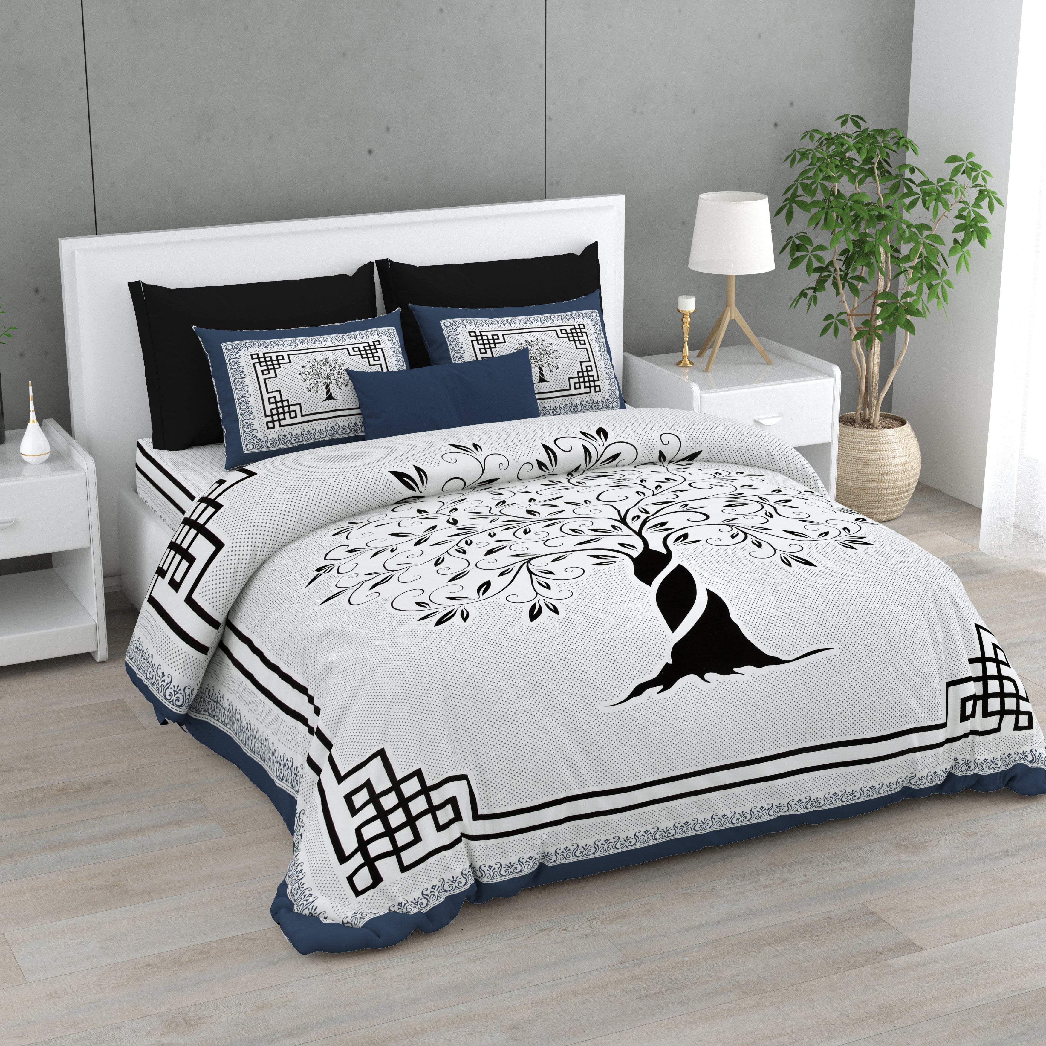 Kashmira Premium Tree of Life Bedsheet Set 100 x 108