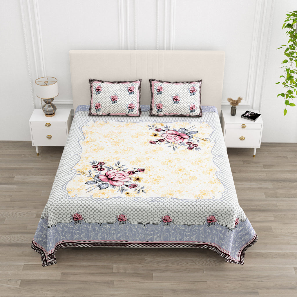 Rajwada Phool Collection Bedsheet Set 100 x 108