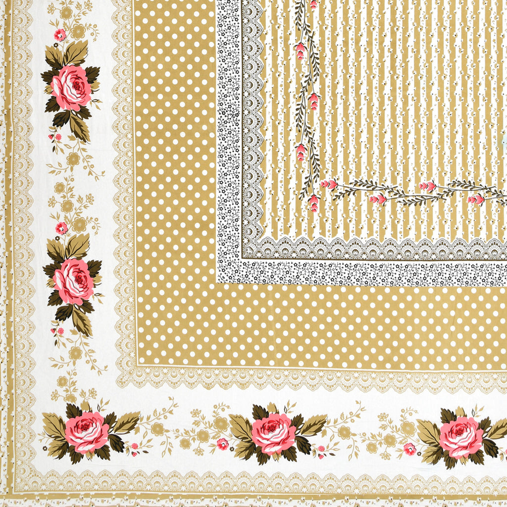 Sunehri Phool Collection Bedsheet  100 x 108